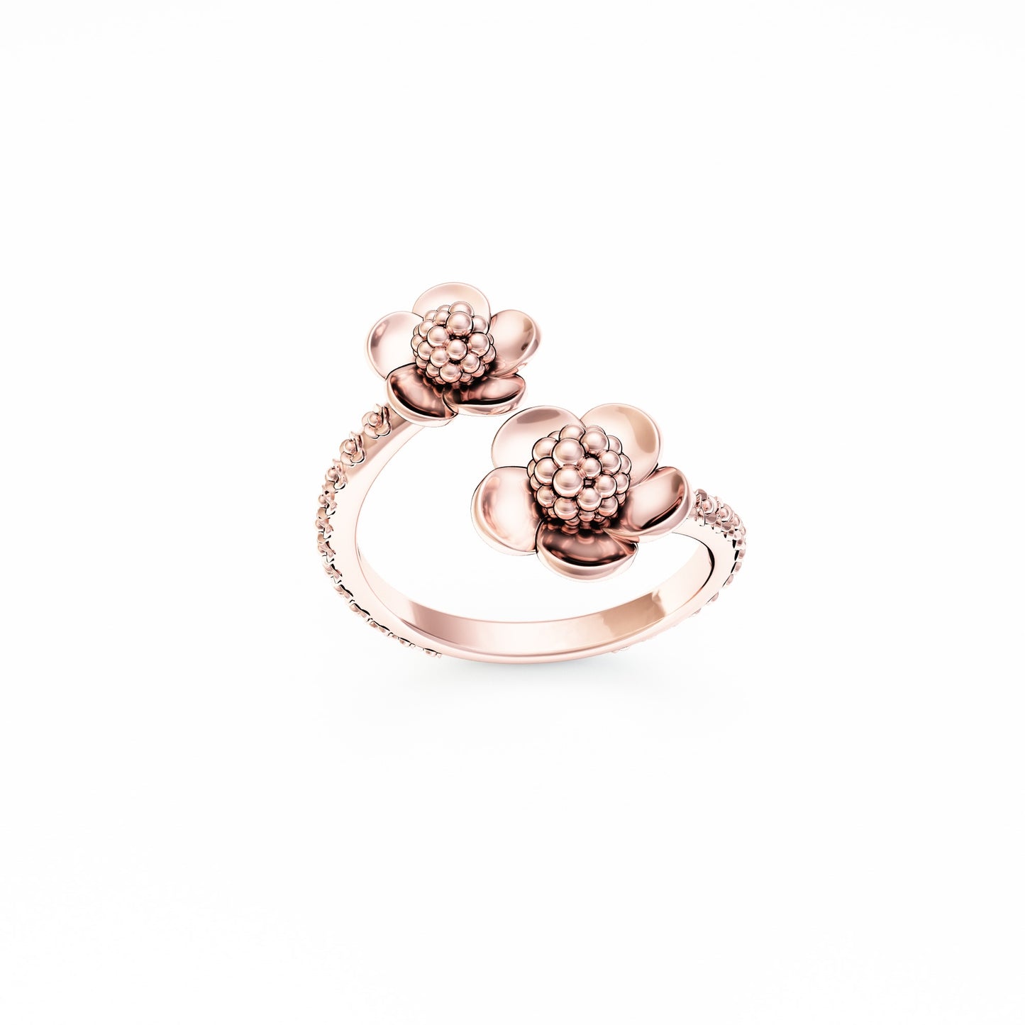 Anello due fiori
