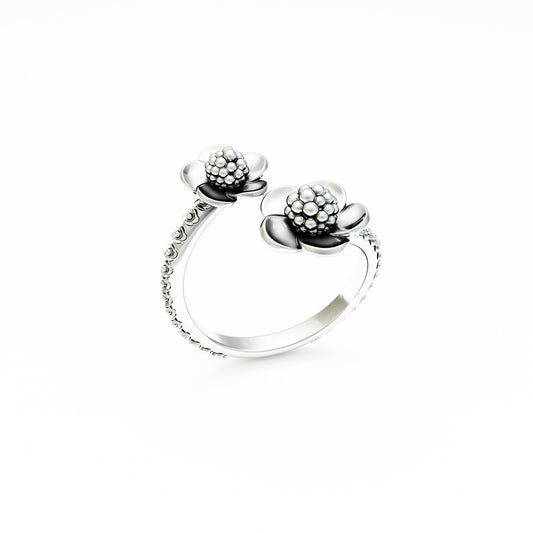 Anello due fiori