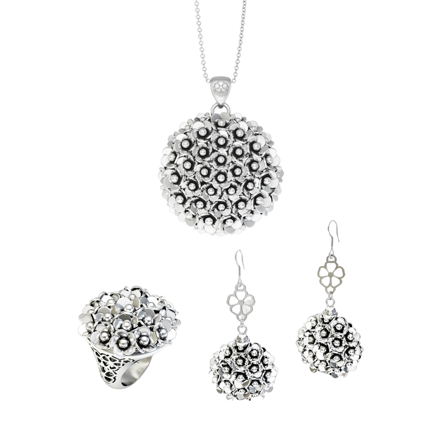 Parure Bouquet argento