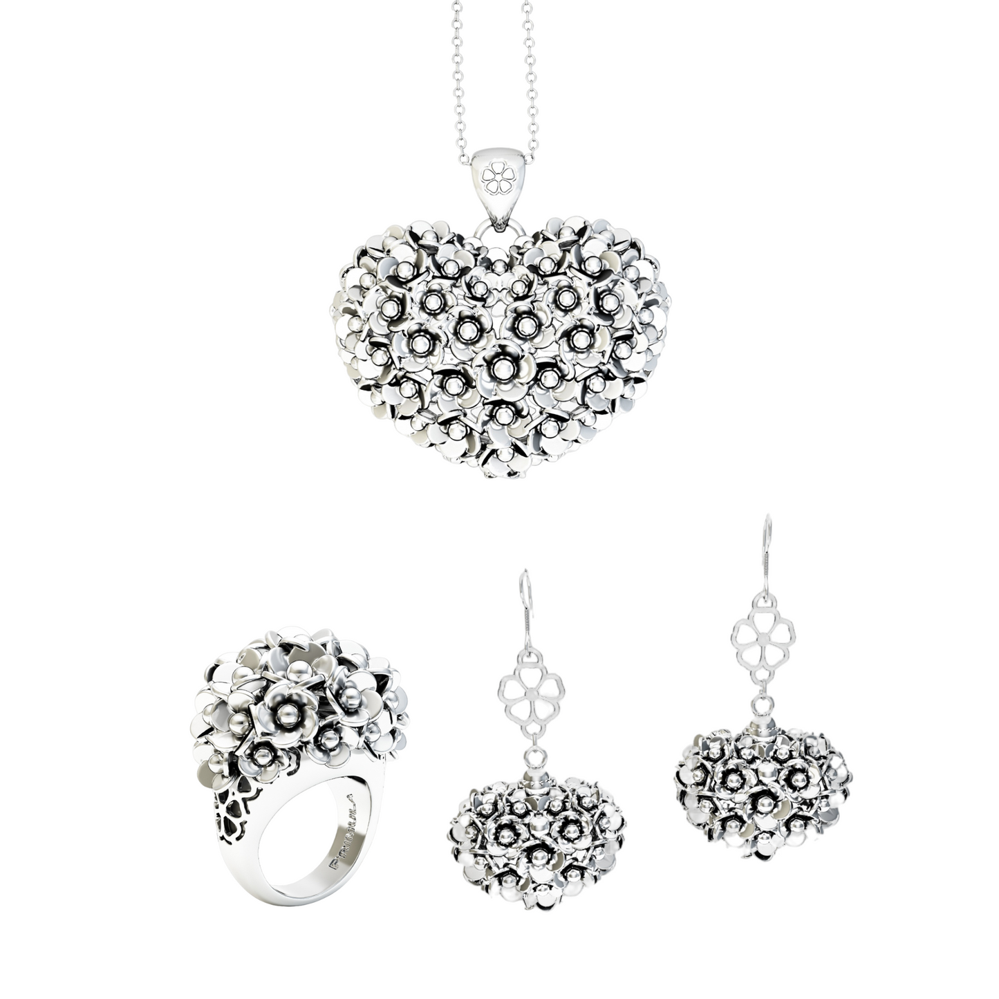 Parure Cuore Argento