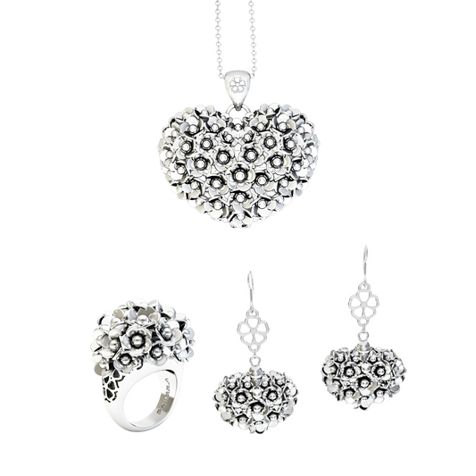 Parure Cuore Argento