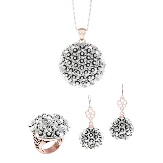 Parure Bouquet Oro rosa 24k